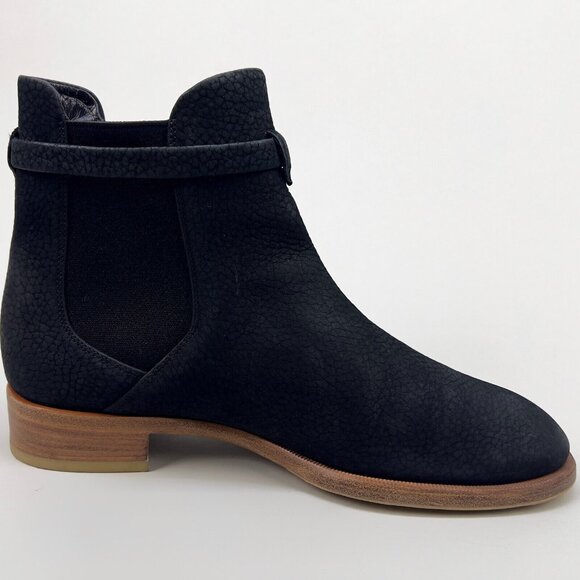 Louis Vuitton Chelsea ankle boots LV buckle navy blue nubuck 7 US or 37 EUR - Picture 12 of 14